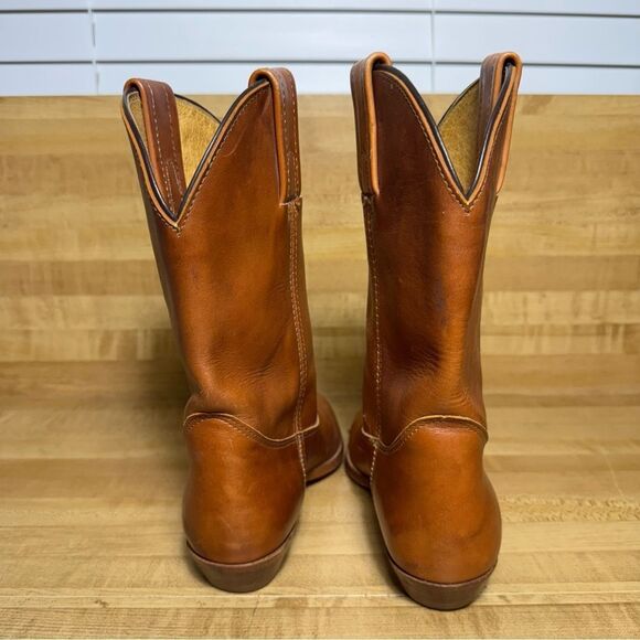 Frye boots Womens Leather Pointed Toe Cowboy Ankle Boots Brown Size 5.5 USA - Picture 3 of 7